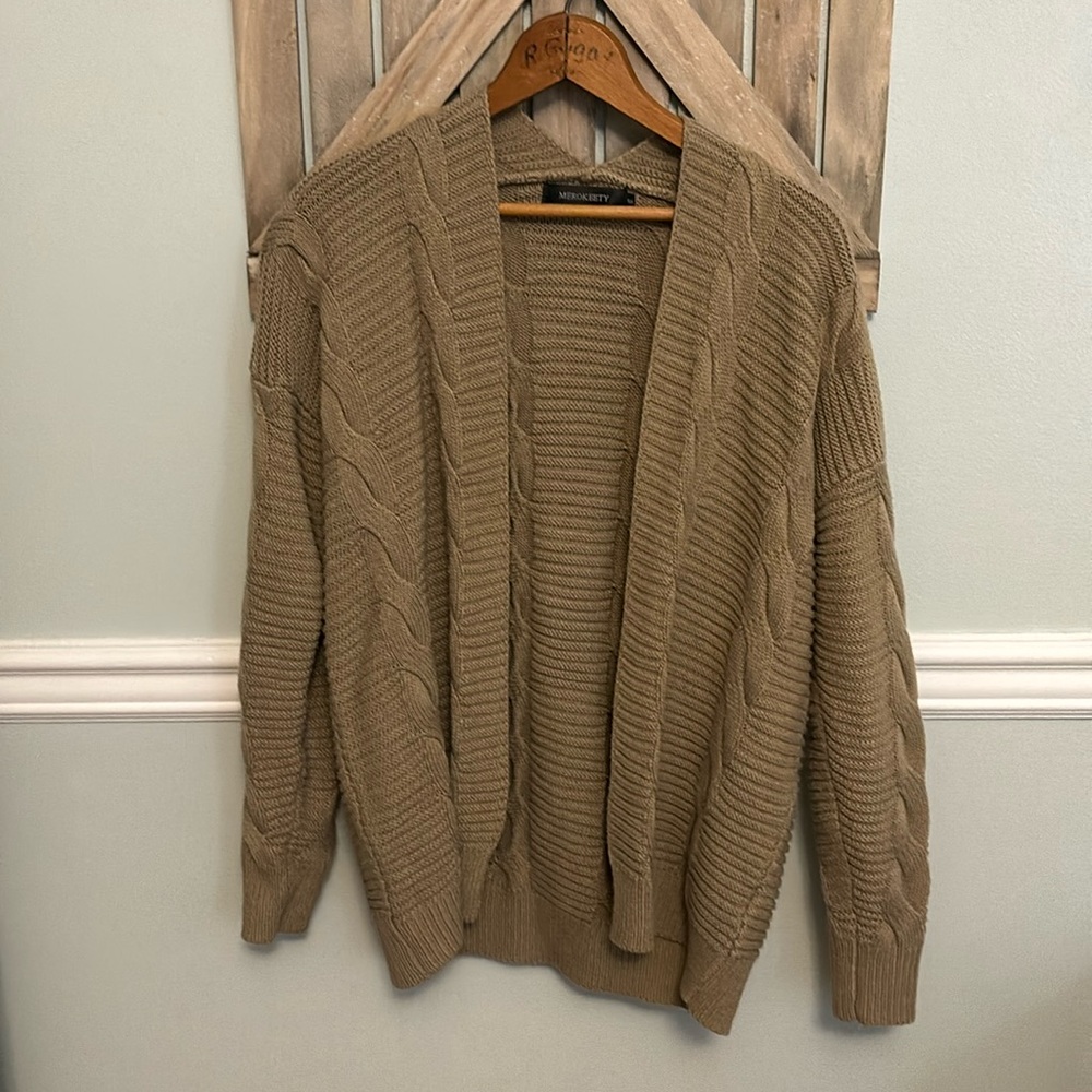 Tan cocoon sweater Small